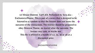 F4M Domme Jerk off Instructions: Orgasm Control