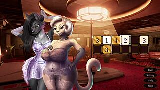 Furry sex cabaret game with no dialogue, only gameplay and animation