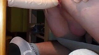 Hot gay teen enjoys anal sex with a dildo in his tasty ass