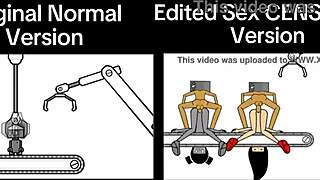 Rhythm Heaven Fever censored and original sex scenes compared