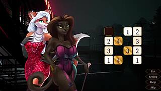 Furry sex cabaret game with no dialogue, only gameplay and animation