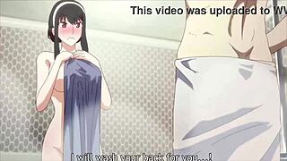 3D cartoon of naughty sister getting it on in public