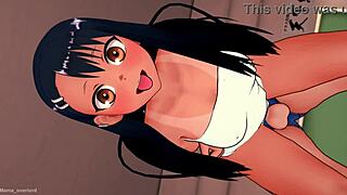 3D animated Asian teen Nagatoro strips for naughty fun