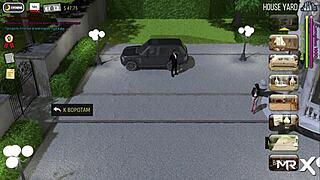 Interactive game with anime-style fashion business with interactive groping