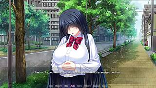 Busty anime star gets her big boobs groped in a Hentai video