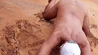 Hey, check LadySilva's hot Latina gay ass at the beach