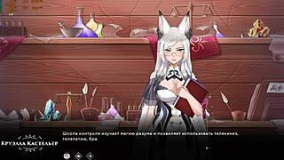 Beautiful girls in a threesome with deepthroat blowjobs and ass fucking in a 3D game