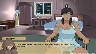 Busty Japanese women in animated porn game