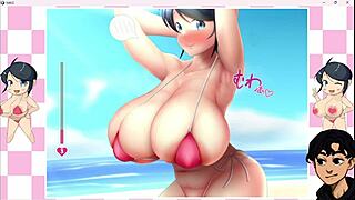 Shy girl with big tits becomes porn star in anime