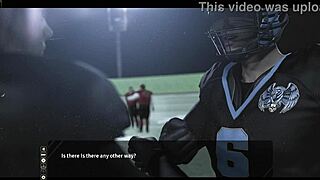 3D animated football match with hot players
