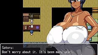 3D game with tanned girl Natsuki and pervy carpenter