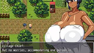 3D game with tanned girl Natsuki and pervy carpenter