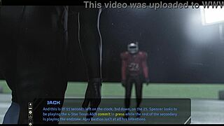 3D animated football match with hot players