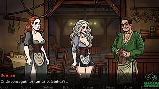 Teen Maid Dancing Wild in Game of Whores Ep 19
