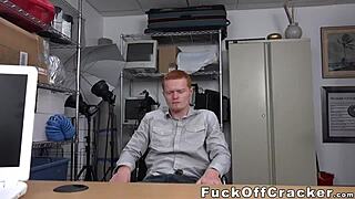 Redhead gets paid to work with a big black cock