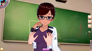 heffy's hentai 3 with professor claudia moreno's curvy body and huge breasts in anal action