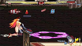 Jessica in a hardcore match against Warugiria in a Mugen game