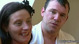 Real couples having fun with sexy food play and oral sex