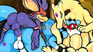 Endless ninja gangbang in gay hentai game with monsters