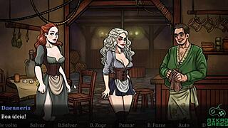 European game of whores: public pussy licking and stripping
