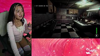 Asian solo game with small tits and hardcore action