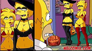 Holy crap, check out Simpsons porn on Halloween night with wild Simptoons action! It’s insane!
