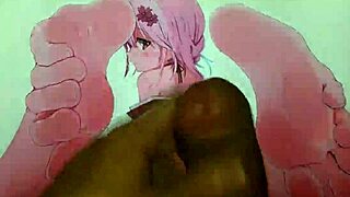Cum tribute to beautiful anime feet