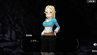 Animated porn game with Zelda and spirit orbs, hairless fetish