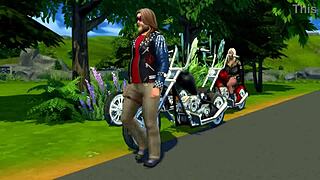 Sims 4 Ruby and Doris meet the roadfuckers in an orgy scene
