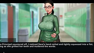More animated sex with a busty teacher and her students