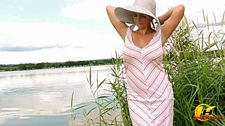 first sunny day, i sneak off to masturbate by the quiet lake