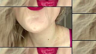 Secret Lips Obsession with Her Lingerie and Glossy Tongue Drives Me Wild