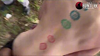 Public park fun with gay gringo in Brazil
