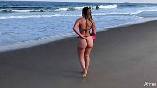 Blonde girl on the beach, wanna join me for gaping sex with a fan?