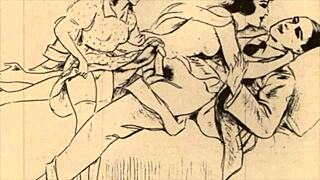 Hey, check this vintage erotic illustration! Isn't it wild?