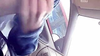 Delivering Intense Morning Blowjob to Buddy in Tight Car Space