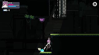 Beautiful girl in bunny costume has lots of sex in this hentai game