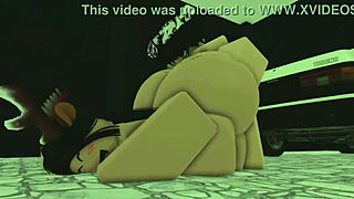 Cartoon porn with Roblox theme – Subscribe to get more!
