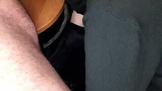 Redhead gives great deepthroat and facial in public scenes