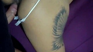A big-chested MILF gives a black guy a ride of his life