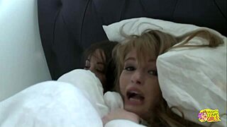 Skinny blondes and brunettes try out wet lingerie