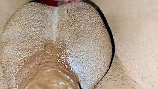 Rubbing My Limp Little Clitty While Pissing in Tight Pantyhose for a Solo Tease