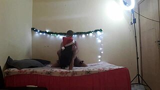 Christmas special with a hot young redhead and squirting
