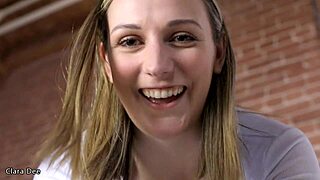 My Strap-On Dwarfs Your Dick in Clara Dee POV Pegging