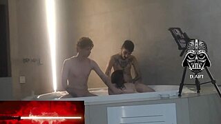 Beautiful amateur threesome in a motel hidro