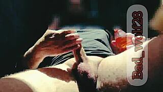 CFNM threesome roughs up bodybuilder