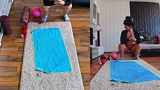 Steamy yoga action with ass worship and big ass lovers