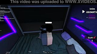 Goth beauty gets Roblox condo orgy