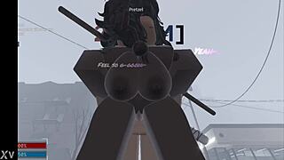 Just chilling, watching this sexy ebony get pounded in Roblox