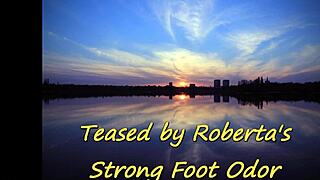 Italfetish's foot fetish journey with Roberta's strong foot odor